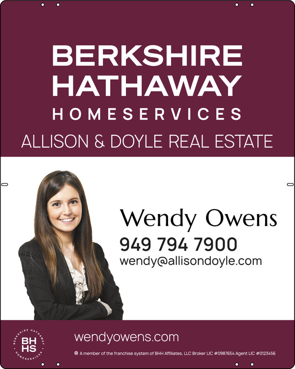 Berkshire Hathaway HomeServices Cut Out Photo Sign Panel, 30"h x 24", Steel