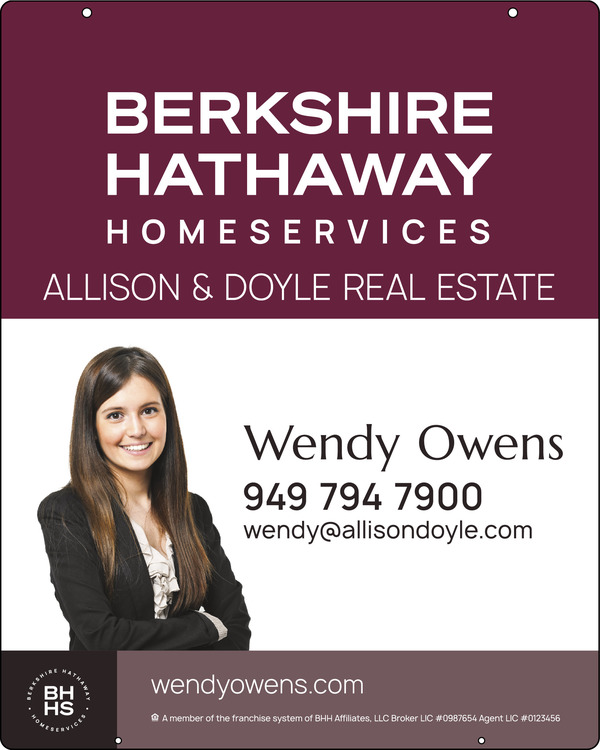 Berkshire Hathaway HomeServices Reflective Hanging Cut Out Photo Sign Panel, 30"h x 24"w, 3mm Aluminum Composite