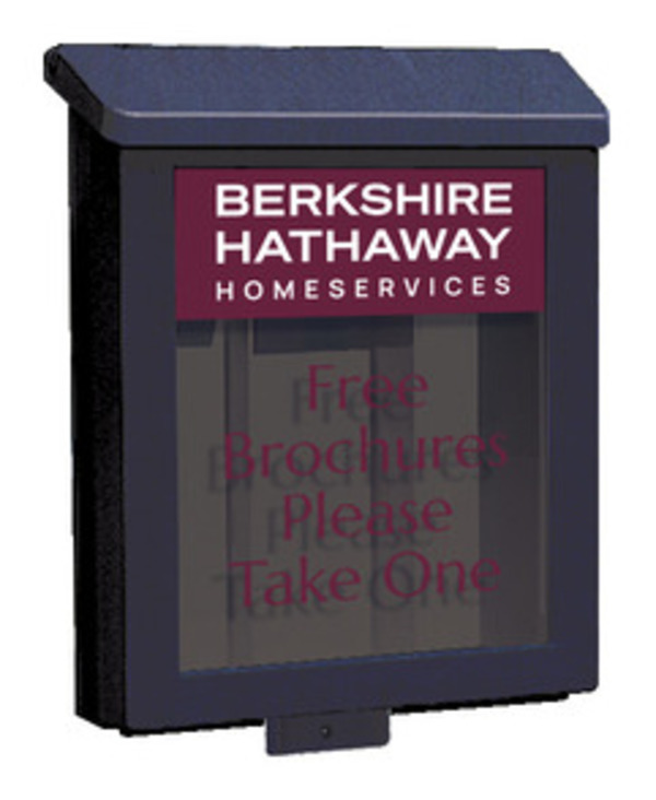 Berkshire Hathaway HomeServices Real Estate Sign Black Plastic Yard Box for Arc Sign Frame
