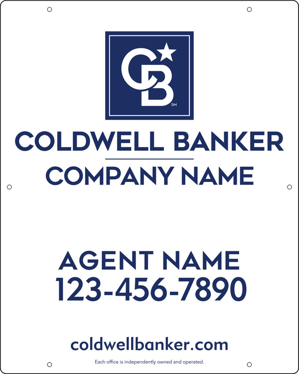Reflective Agent Hanging Sign Panel, 30"H X 24"W, .063 Aluminum