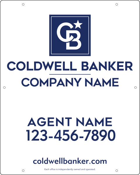Agent Hanging Sign Panel, 30"H X 24"W, Steel