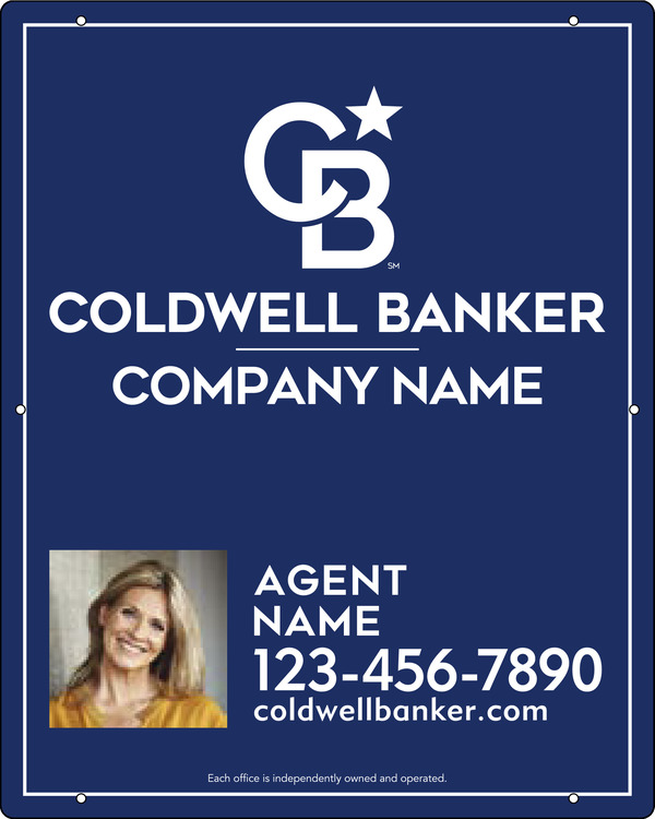Agent Photo Hanging Sign Panel, 30"H X 24"W, Poly