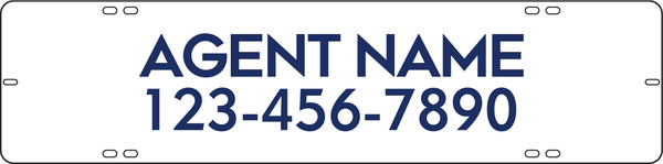 Agent Name Sign Rider, 6"H X 24"W, 3mm Aluminum Composite