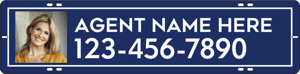 Agent Photo Sign Rider, 6"H X 24"W, Steel