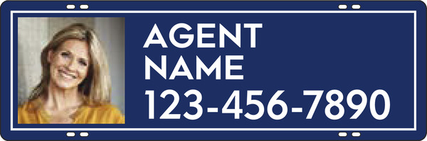 Reflective Agent Photo Sign Rider, 8"H X 24"W, 3mm Aluminum Composite