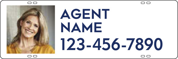 Reflective Agent Photo Sign Rider, 8"H X 24"W, 3mm Aluminum Composite