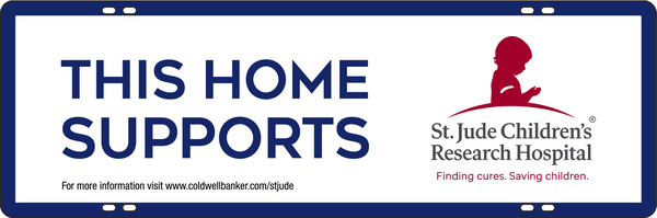 Coldwell Banker&reg; Reflective St. Jude Children's Sign Rider, 6"h x 24"w, 3MM Aluminum Composite