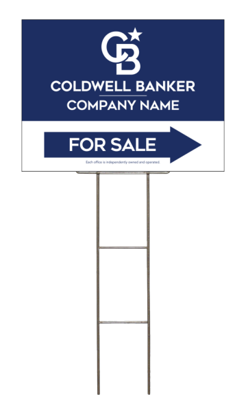 Wire H-Stake And Office For Sale Sign Panel Unit, 18"H X 24"W, 4mm Corrugated