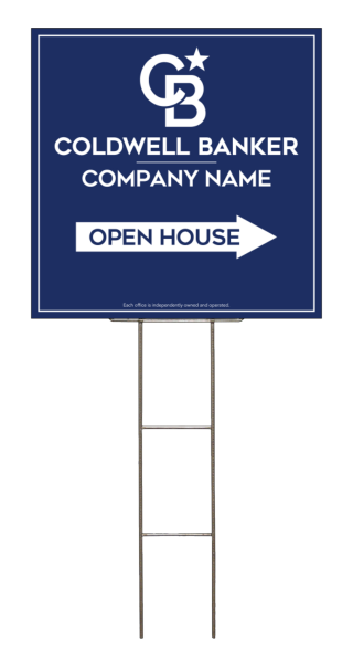 Wire H-Stake And Office Open House Sign Panel Unit, 24"H X 24"W, 4mm Corrugated