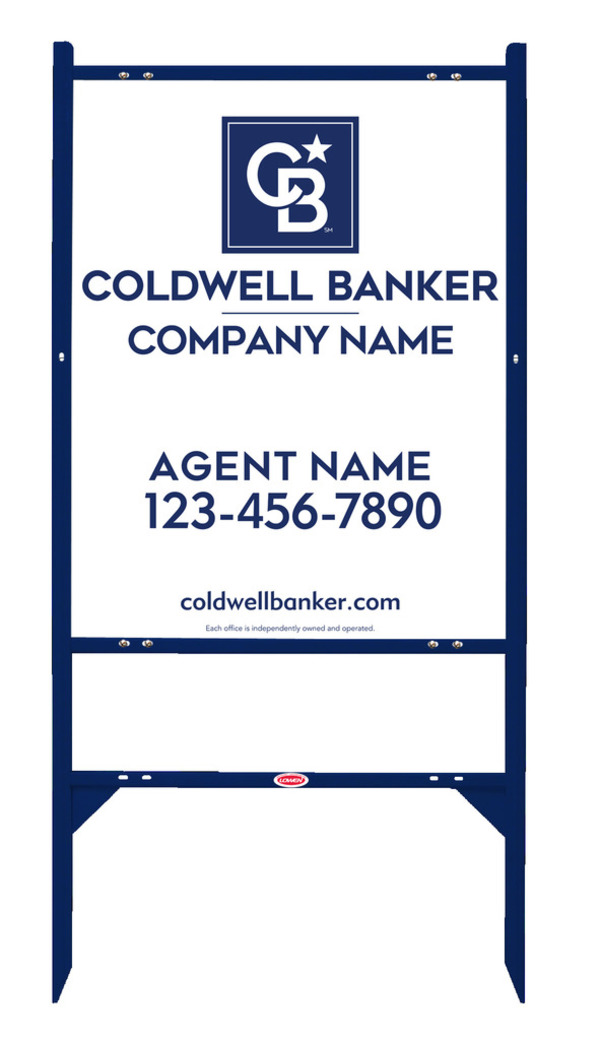 Angle Iron Frame And Agent Sign Panel Unit, 30"H X 24"W, Steel