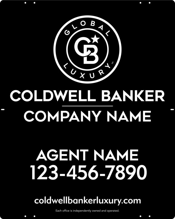 Agent Sign Panel, 30"H X 24"W, 3mm Aluminum Composite