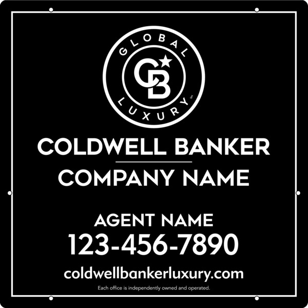 Reflective Agent Hanging Sign Panel, 24"H X 24"W, 3mm Aluminum Composite