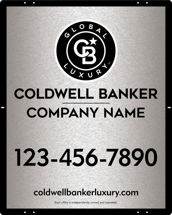 Office Sign Panel, 30"H X 24"W, 3mm Brushed Aluminum Composite