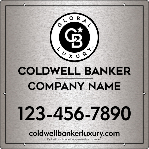 Office Hanging Sign Panel, 24"H X 24"W, 3mm Brushed Aluminum Composite