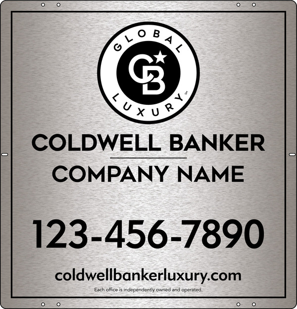 Office Sign Panel, 25"H X 24"W, 3mm Brushed Aluminum Composite