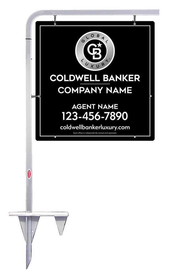 Tubular Stake And Reflective Agent Sign Panel Unit, 24"H X 24"W, 3mm Aluminum Composite