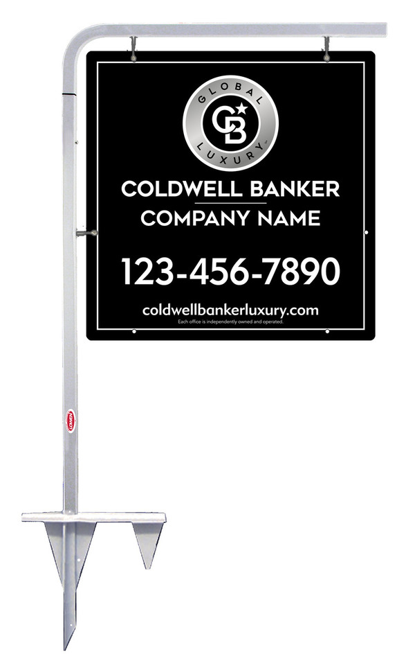 Tubular Stake And Reflective Office Sign Panel Unit, 24"H X 24"W, 3mm Aluminum Composite