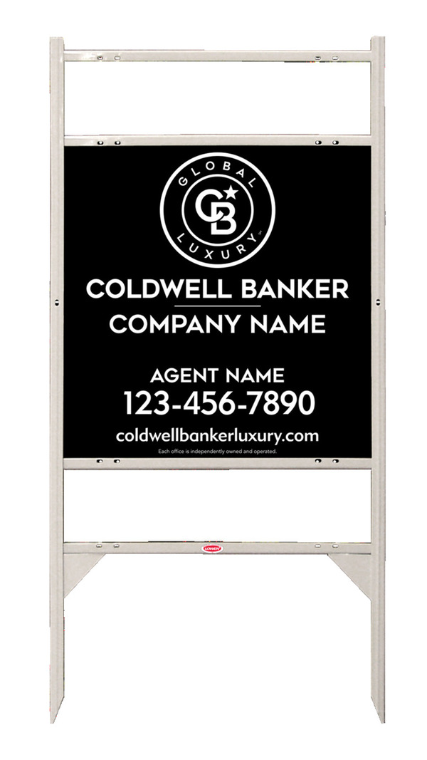 Angle Iron Frame W/ 2 Rider Inserts And Reflective Agent Sign Panel Unit, 24"H X 24"W, 3mm Aluminum Composite