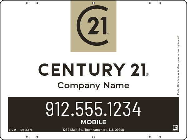 Steel Reflective Office Panel 18X24 - Century 21 | Lowen Sign