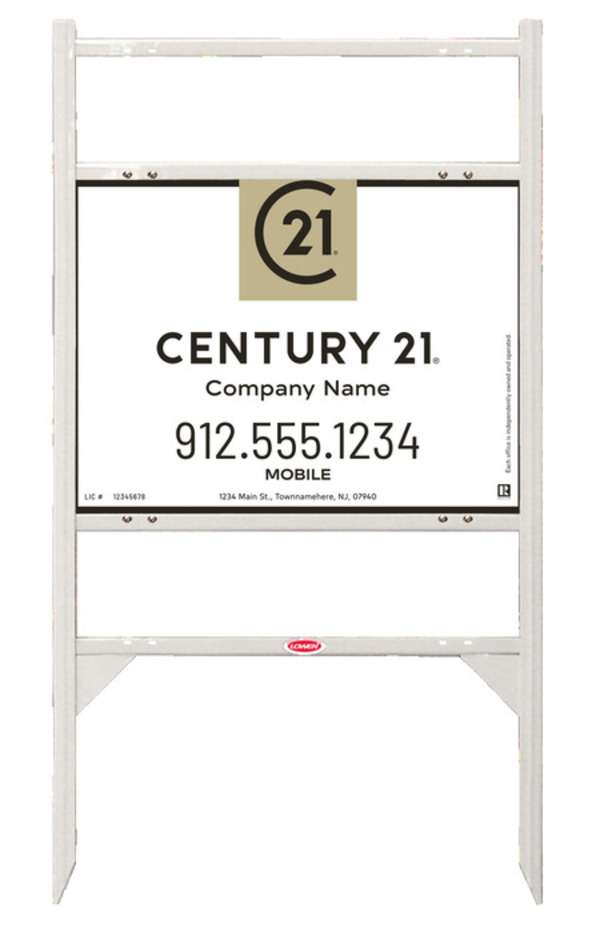 Thor Frame 18X24 Steel Dual Rider Classic White Office - Century 21 | Lowen Sign
