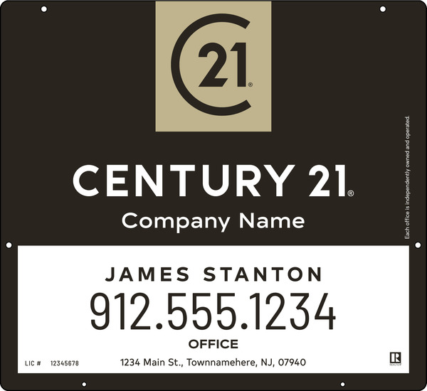 Steel Reflective Agent Hanging Panel 22X24 - Century 21 | Lowen Sign