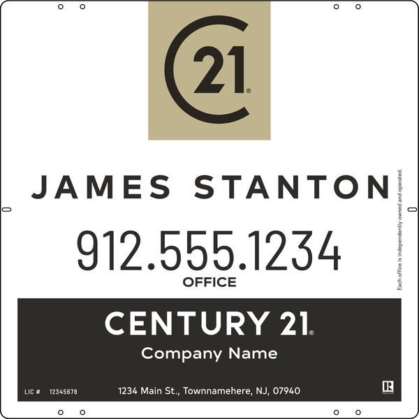 Aluminum Composite Agent Centric Yard Panel 24X24 - C21 | Lowen Sign