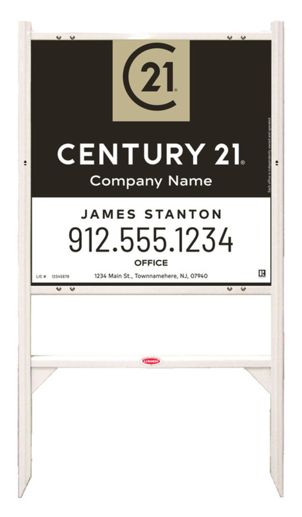 Gibraltar Frame 24X24 Steel Agent Sales White - Century 21 | Lowen Sign