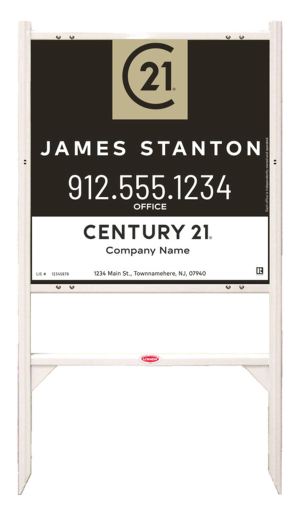 Gibraltar Frame 24X24 Steel Agent Centric Sales White - Century 21 | Lowen Sign