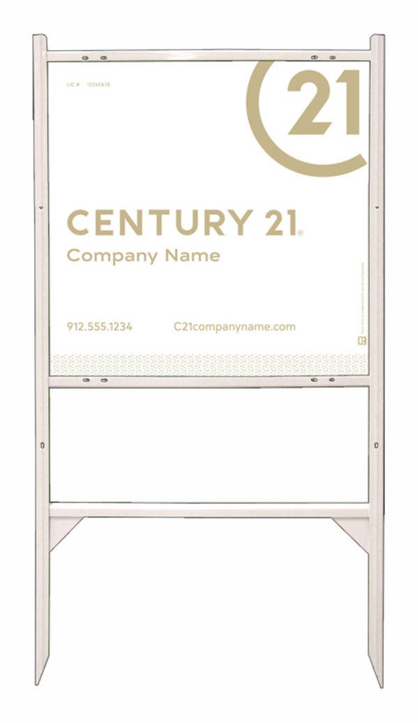 Gibraltar Frame 24X24 Steel Premier White  - Century 21 | Lowen Sign