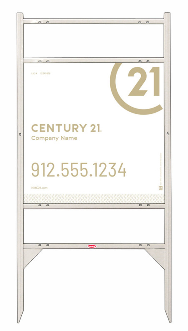 Thor Frame 24X24 Steel Signature White  - Century 21 | Lowen Sign