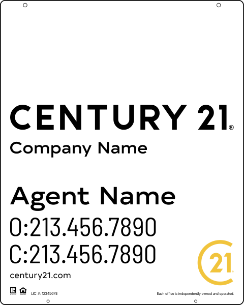 Reflective Hanging Panel 30X24 Steel Commercial - Century 21 | Lowen Sign