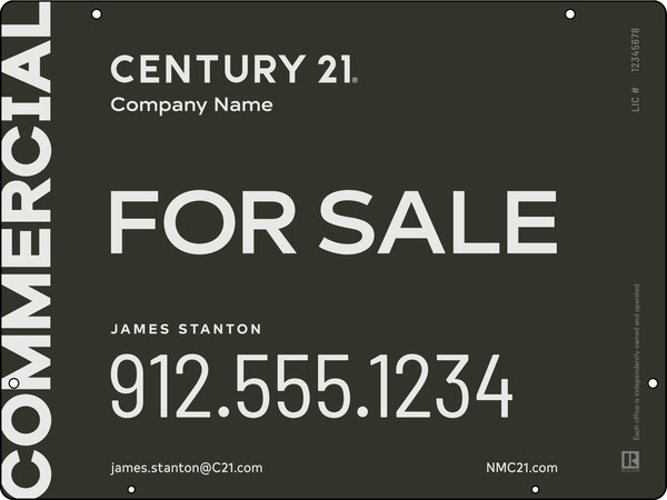 Century 21 Commercial Reflective Agent Hanging Panel 18X24 Steel