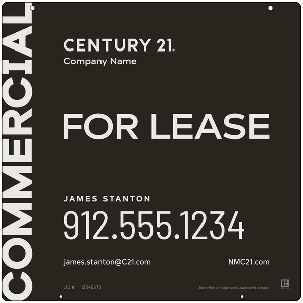 Century 21 Commercial Agent Hanging Panel 24X24 Steel - C21
