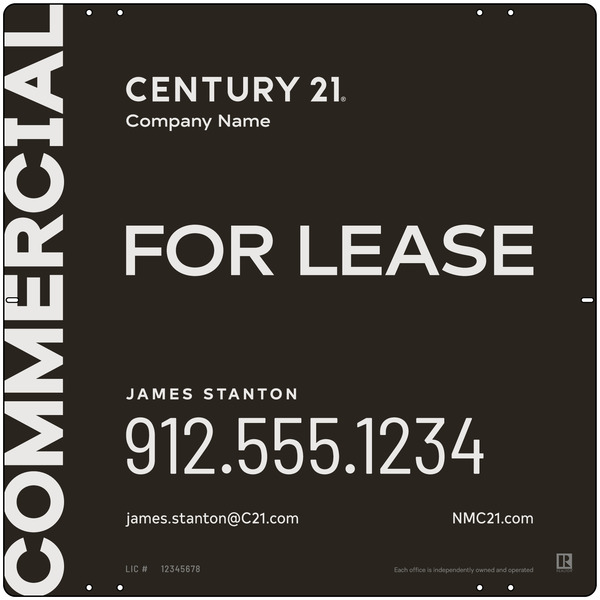 Reflective Panel 24X24 Steel Commercial Property - Century 21 | Lowen Sign