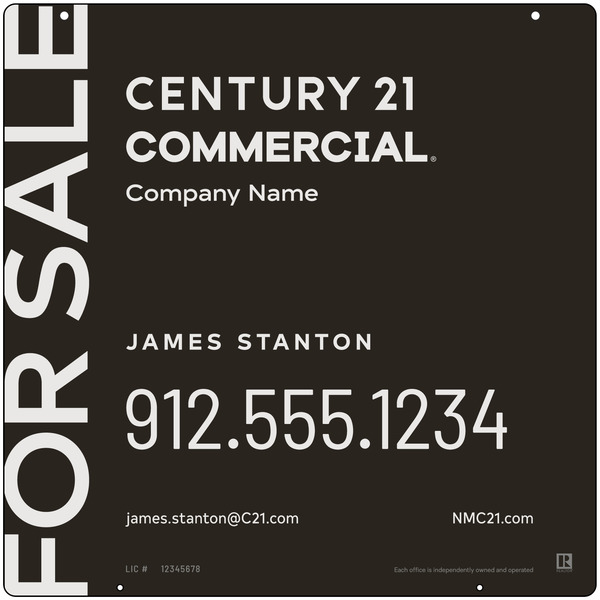 Century 21 Commercial Agent Hanging Panel 24X24 Steel - C21