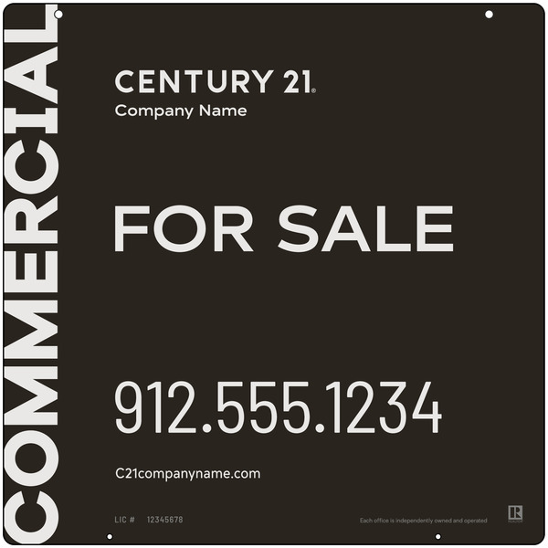 Reflective Hanging Panel 24X24 Steel Commercial Office Listing - Century 21 | Lowen Sign
