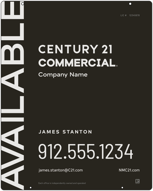 Reflective Hanging Panel 30X24 Commercial Agent - Century 21 | Lowen Sign