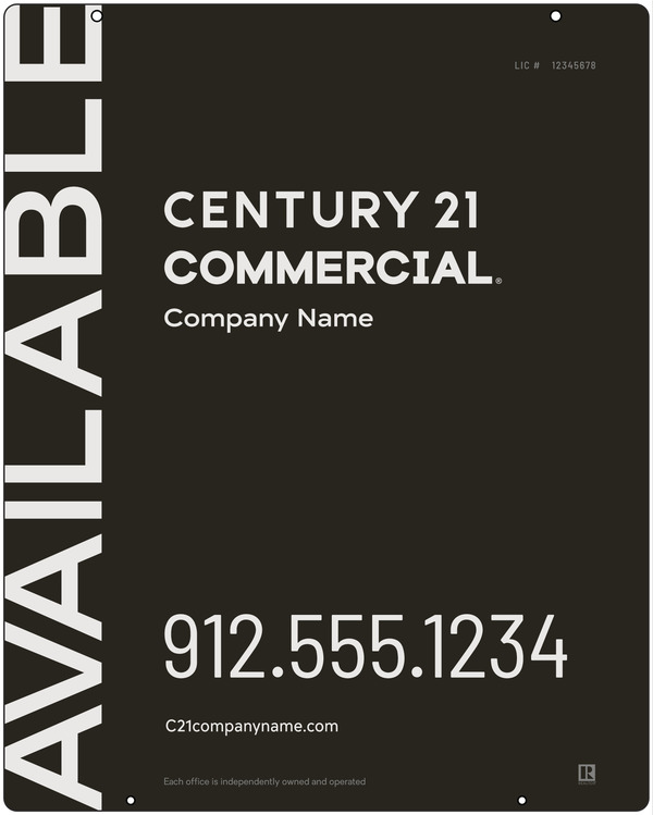 Century 21 Commercial Office Hanging Panel 30X24 Steel - C21