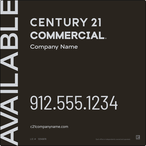 Century 21 Commercial Alumalite Panel 48X48 Sf - C21 | Lowen Sign