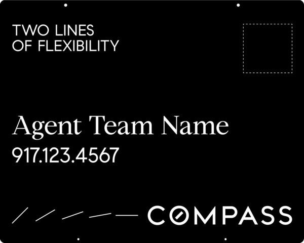 Hanging Agent Sign Panel, 24"H X 30"W, Steel - Vertical Logo