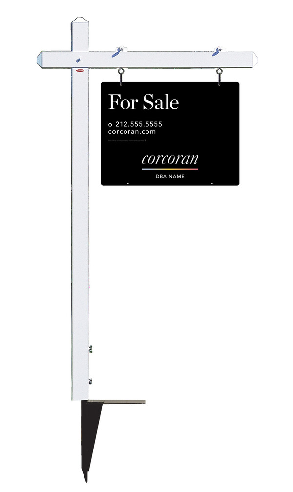 Sign Post And Office Sign Panel Unit, 18"H X 24"W, 3mm Aluminum Composite