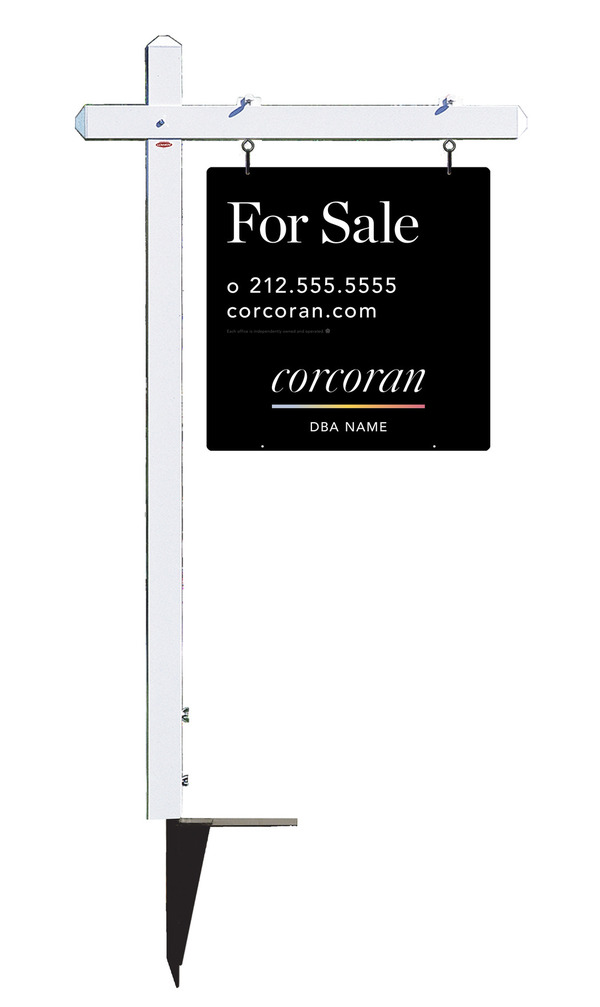Sign Post And Office Sign Panel Unit, 24"H X 24"W, .063 Aluminum