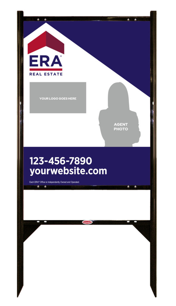 ERA&reg; Team Logo - Photo Angle Iron Frame and Sign Panel Unit, 30"h x 24"w, Steel
