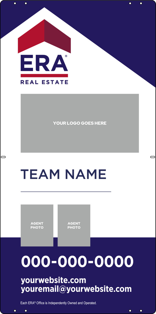 ERA&reg; Team Logo - Photo Sign Panel, 36"h x 18"w, Steel