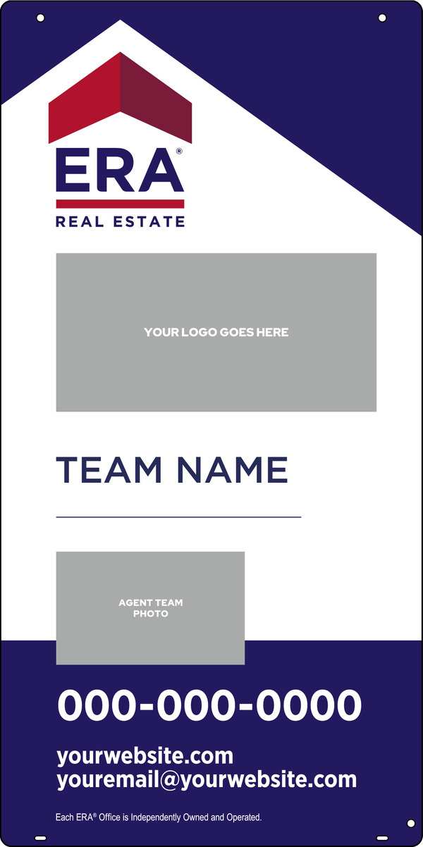 ERA&reg; Team Logo - Photo Hanging Sign Panel, 36"h x 18"w, Steel