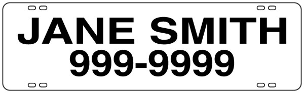 Real Estate Name Sign Rider, .090 Polyethylene 6"H X 20"W