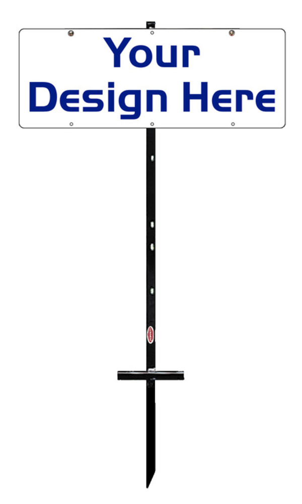 Independent real estate t-stake and panel unit, 24 GA steel 9"h x 24"w