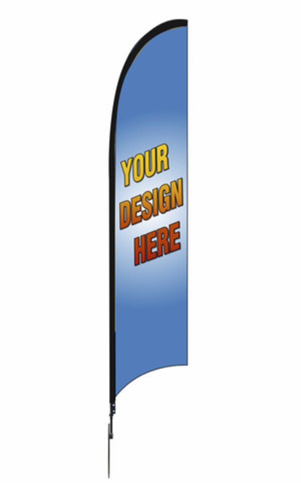 Independent 17FT Custom Feather Flag Unit, Printed on both sides
