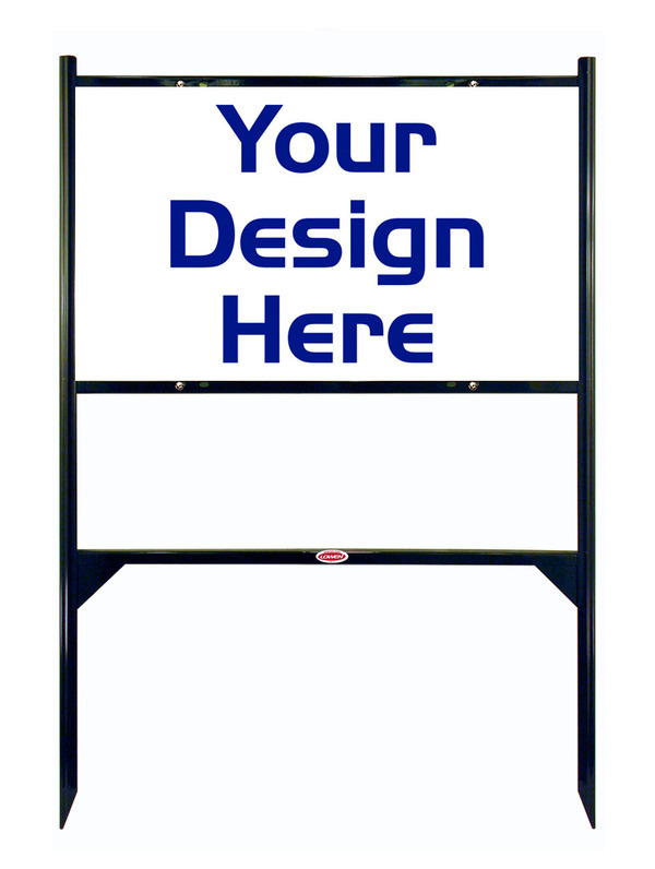Independent real estate Angle Iron Frame and reflective sign panel unit, 24 GA steel 18"h x 30"w