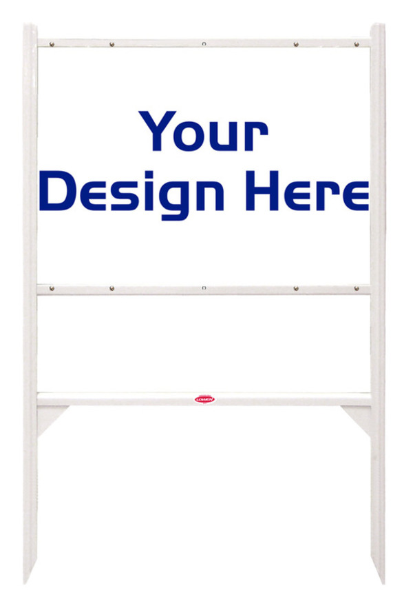 Independent real estate Angle Iron Frame and sign panel unit, 24 GA steel 20"h x 28"w